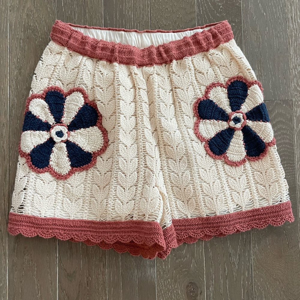 Zara Kids x Sea New York Floral Crochet Bermuda Shorts